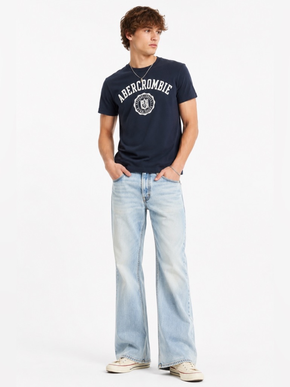 Abercrombie & Fitch Vintage Flare Jeans Light Wash Y2K 90s Boho 29x32 Made USA